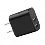 Dual Port 2.4A USB Home House Wall Charger Adapter Compatible with Power Station (Black)